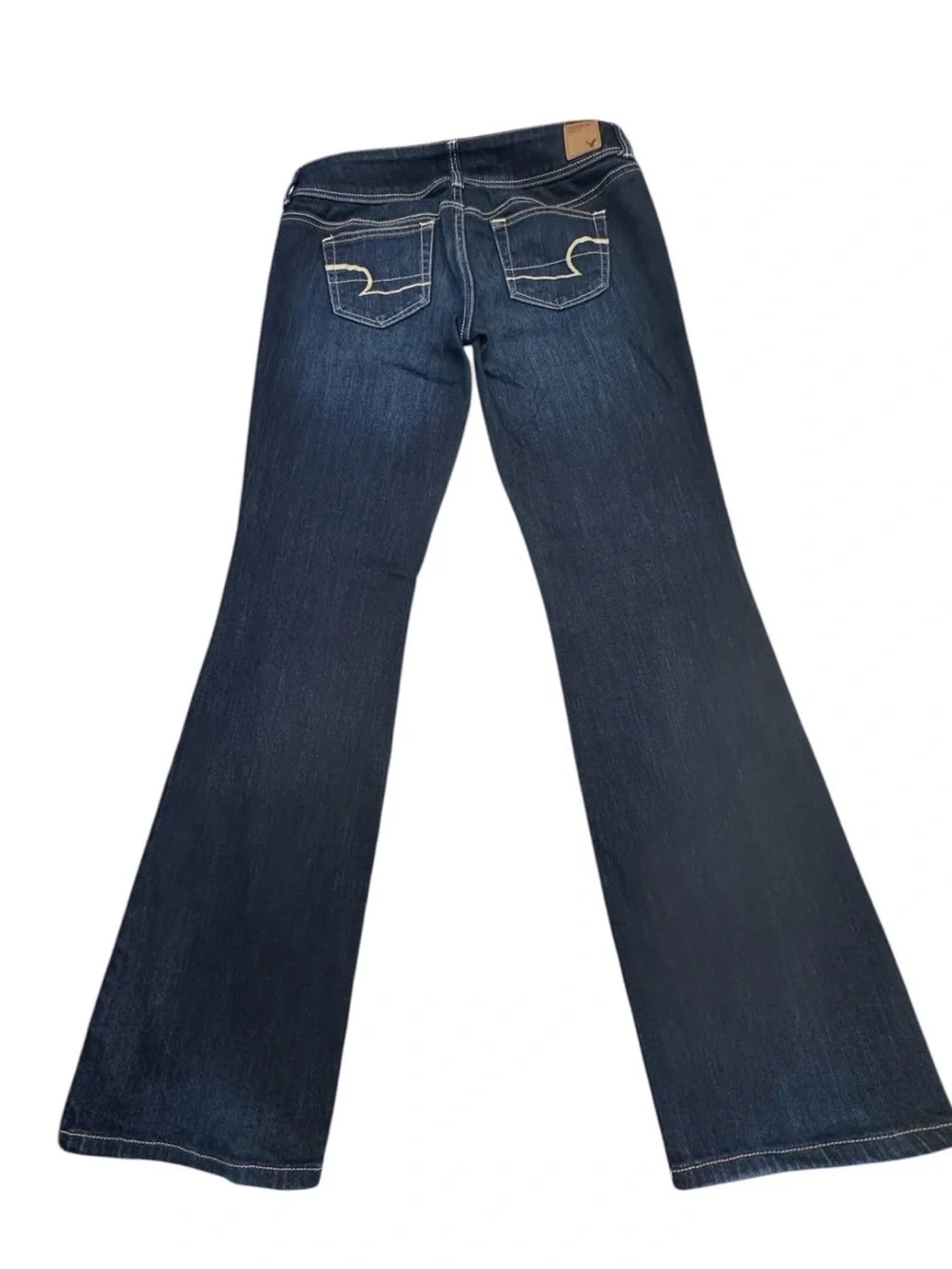 American Eagle Outfitters Women’s Dark Blue Slim Bootcut Stretch Denim Jeans - Picture 9 of 9